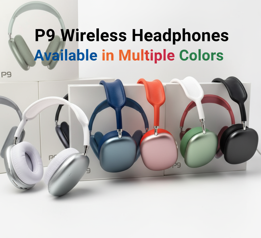 P9 Headphones – Wireless Over Ear Headphones With Active Noise Cancellation