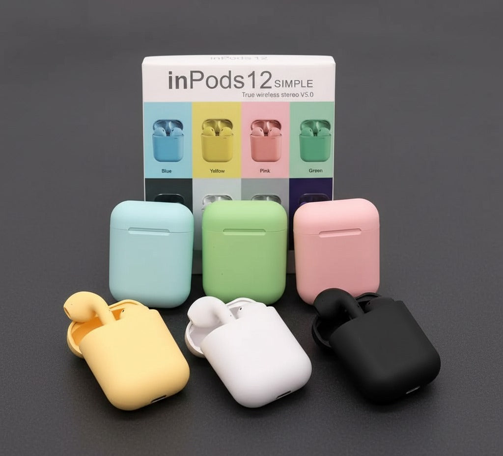 Original i12 Inpods i12 TWS Wireless Earphone for iOS, Android 11 12 Bluetooth Headphones True Wireless Earbuds 100% Premium Quality