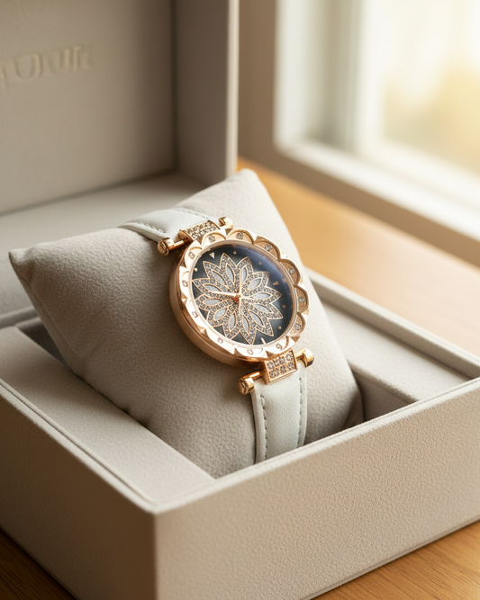GENEVA White Silicone Strap Watch | Rose Gold Case Chronograph Look Timepiece