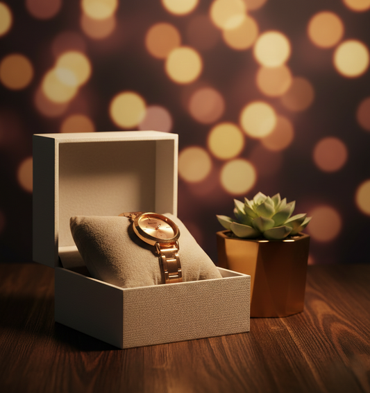 Roviga Ladies Rose Gold Watch | Stainless Steel Monochromatic Link Bracelet