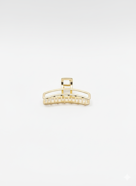 Modern Lightweight Metal Hair Claw Clip | Simple Everyday Gold Hair Holder