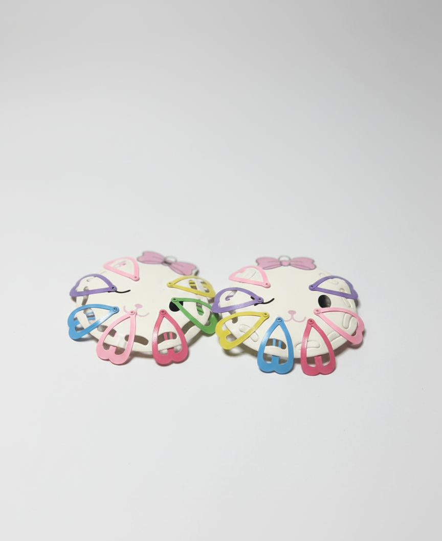 Colorful Snap Hair Clips for Girls | Teardrop Alligator Hair Pins | Value Pack Accessories