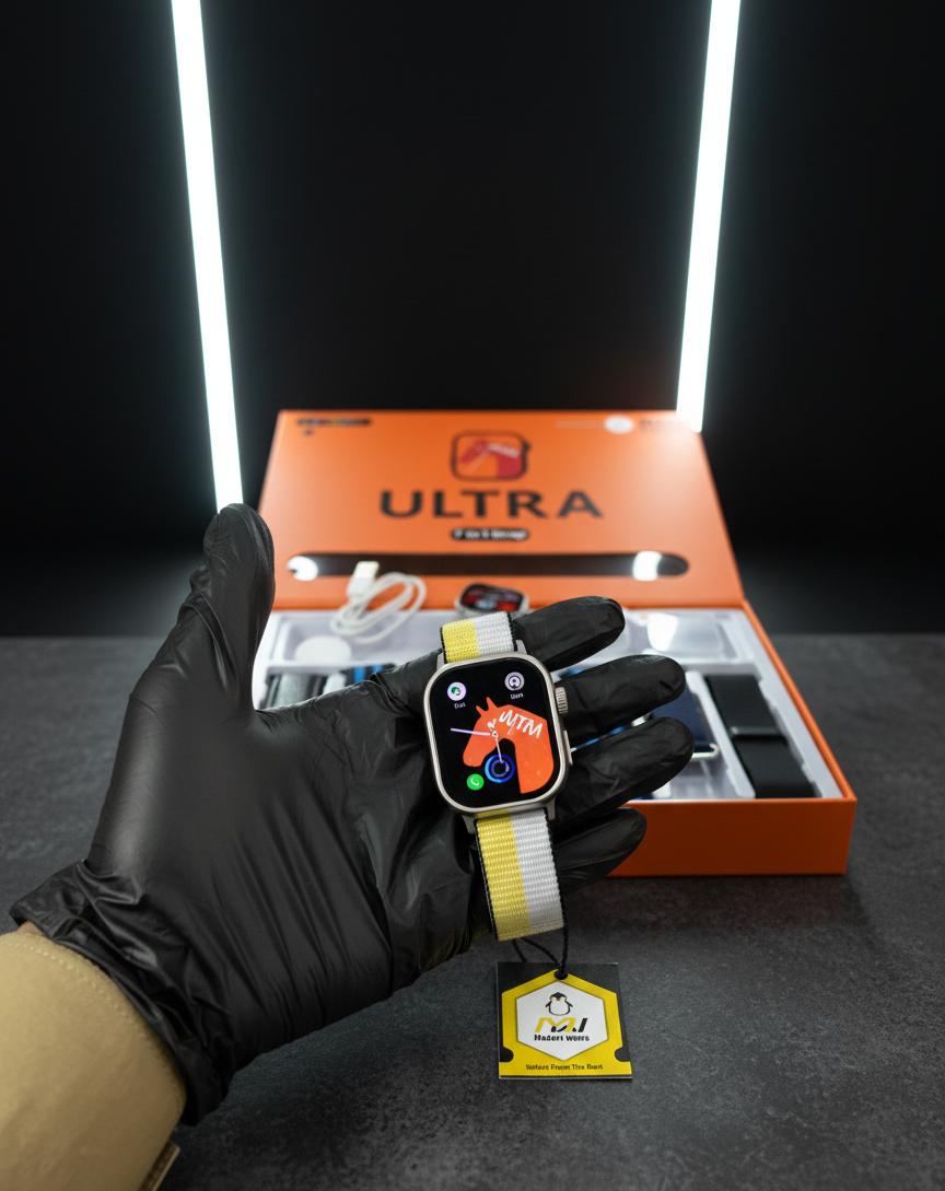 S100 Ultra 2 Smart Watch – Bluetooth Calling Fitness Tracker with 7 Interchangeable Straps