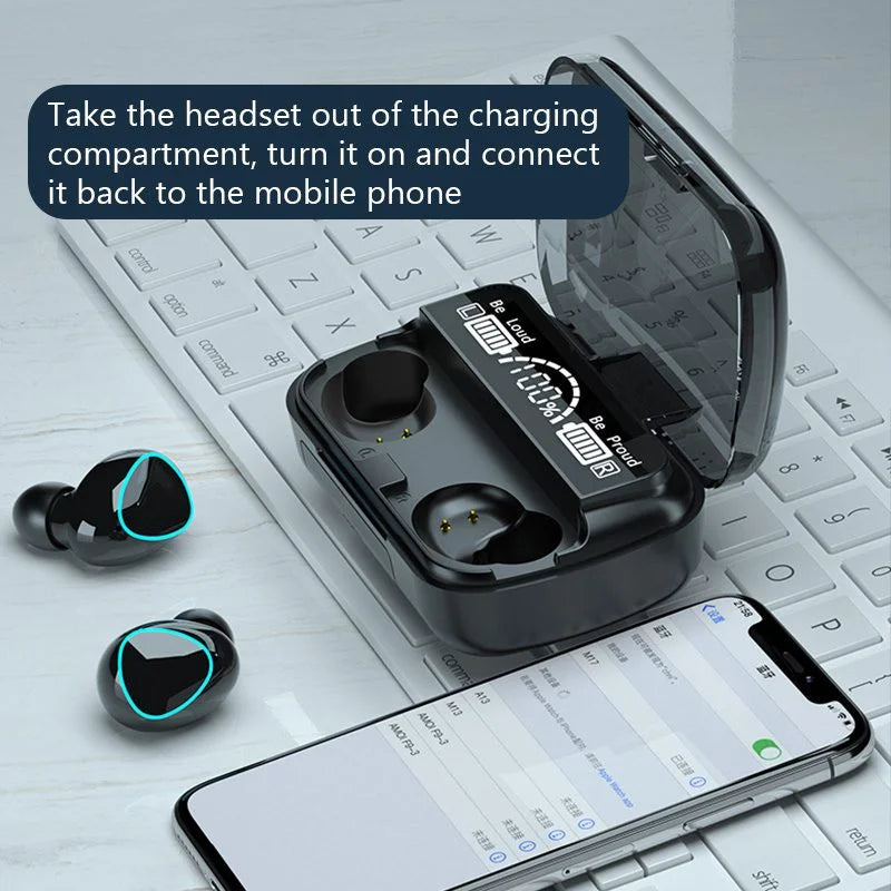 Wireless Bluetooth Earbuds – M10 W True Wireless Earphones with Power Bank Case