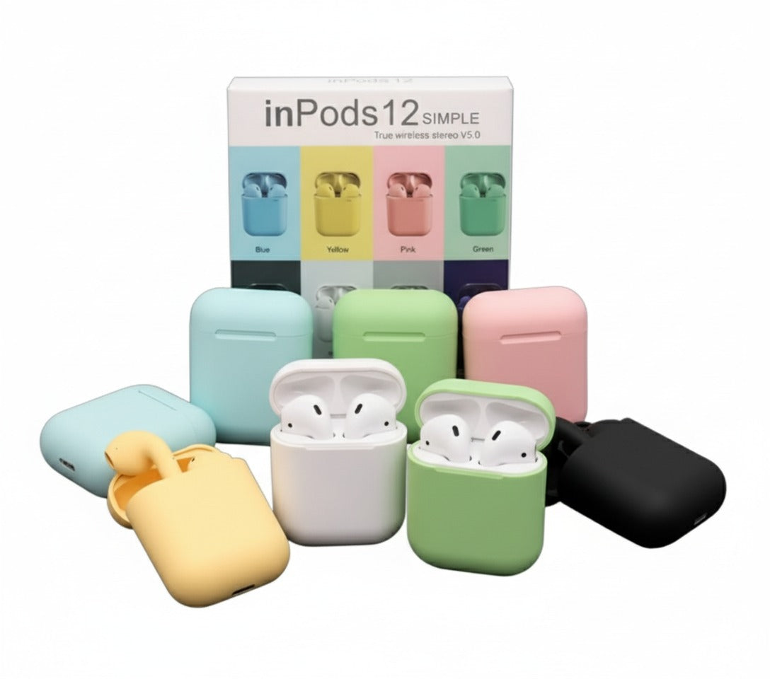 Original i12 Inpods i12 TWS Wireless Earphone for iOS, Android 11 12 Bluetooth Headphones True Wireless Earbuds 100% Premium Quality